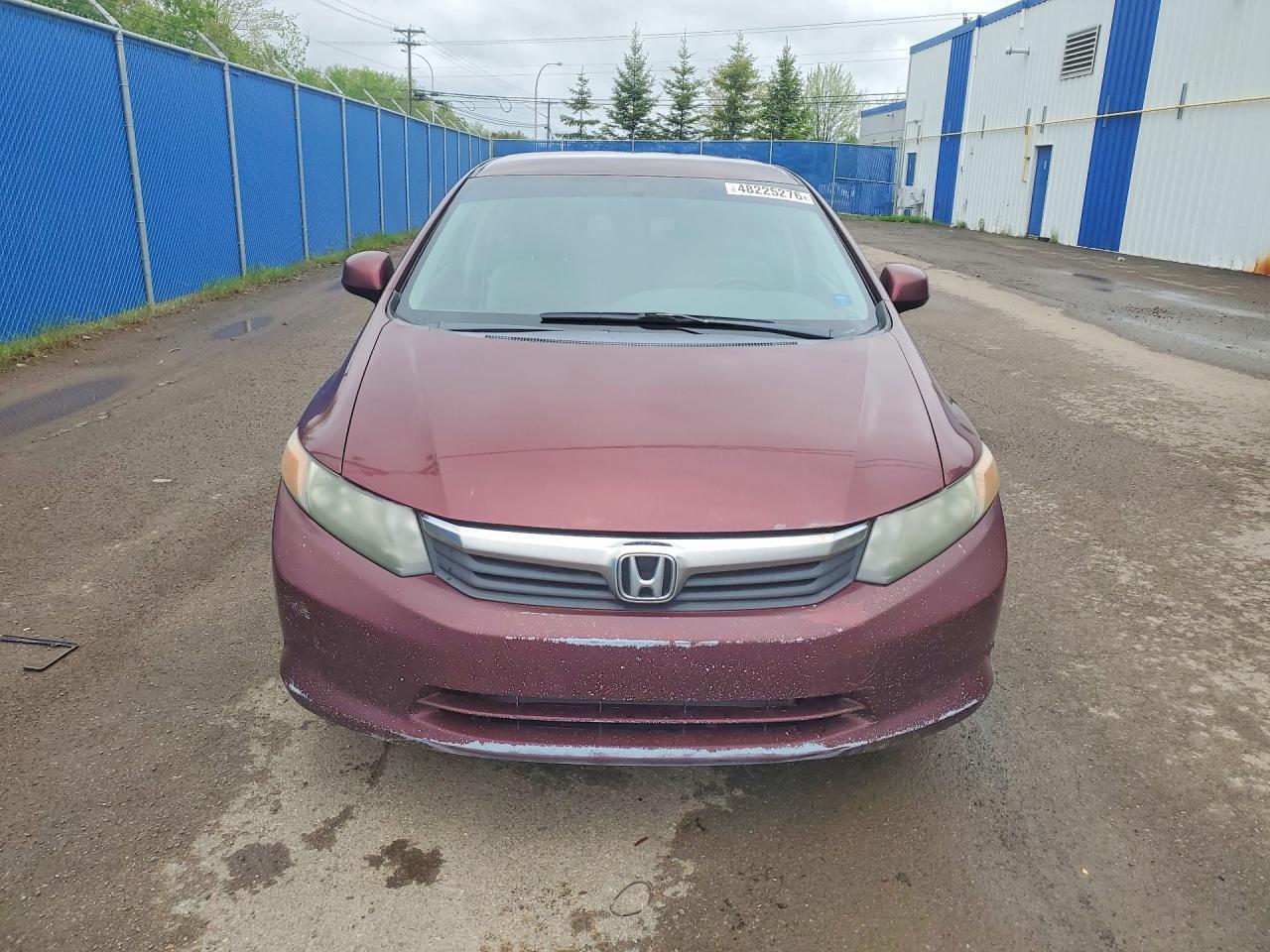 2012 Honda Civic Lx Burgundy vin: 2HGFB2F42CH001520