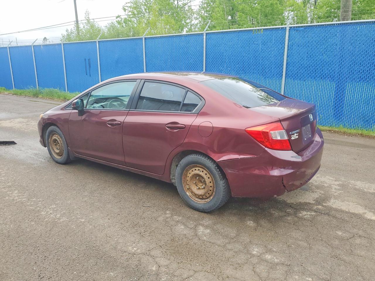 2012 Honda Civic Lx Burgundy vin: 2HGFB2F42CH001520