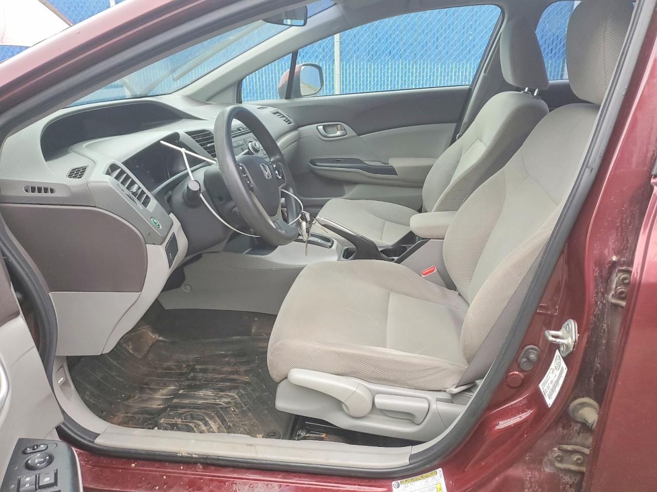 2012 Honda Civic Lx Burgundy vin: 2HGFB2F42CH001520