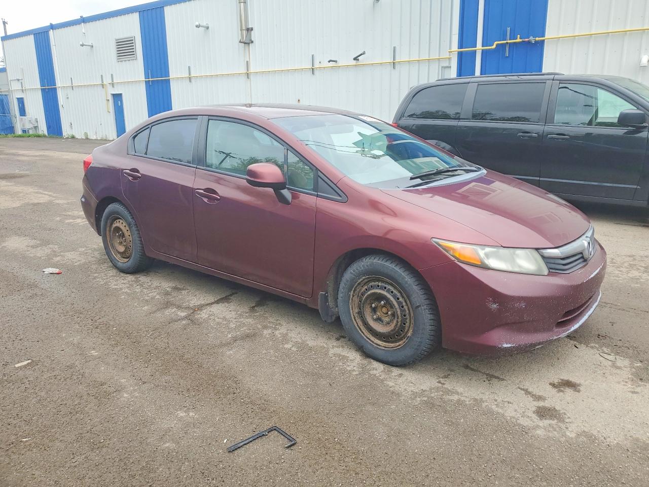 2012 Honda Civic Lx Burgundy vin: 2HGFB2F42CH001520