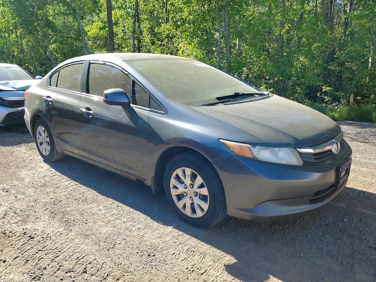 2012 Honda Civic Lx Gray vin: 2HGFB2F42CH100712
