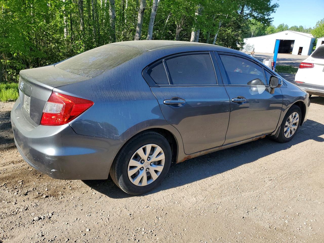 2012 Honda Civic Lx Gray vin: 2HGFB2F42CH100712