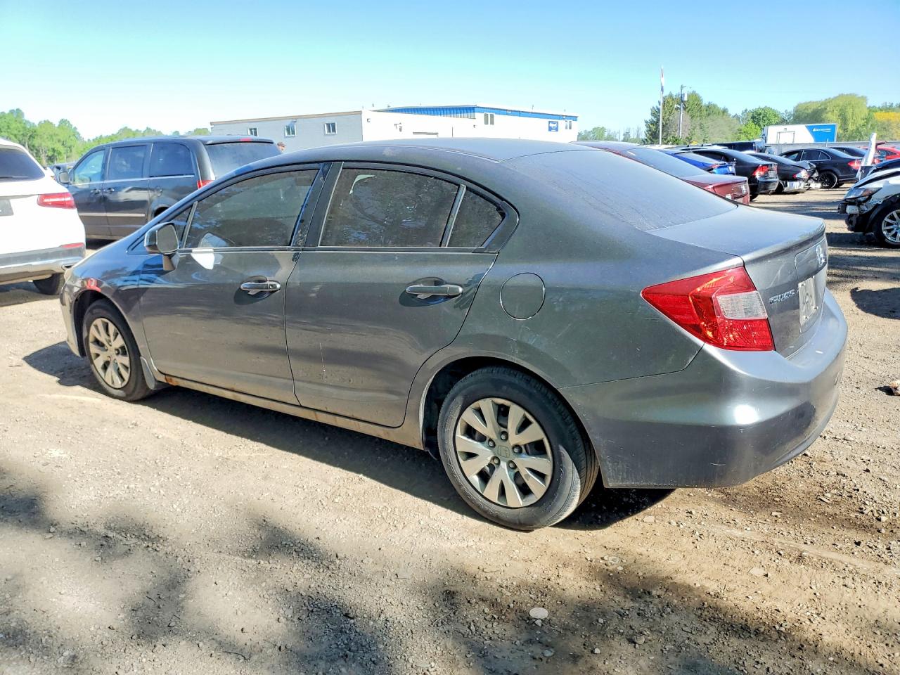 2012 Honda Civic Lx Gray vin: 2HGFB2F42CH100712