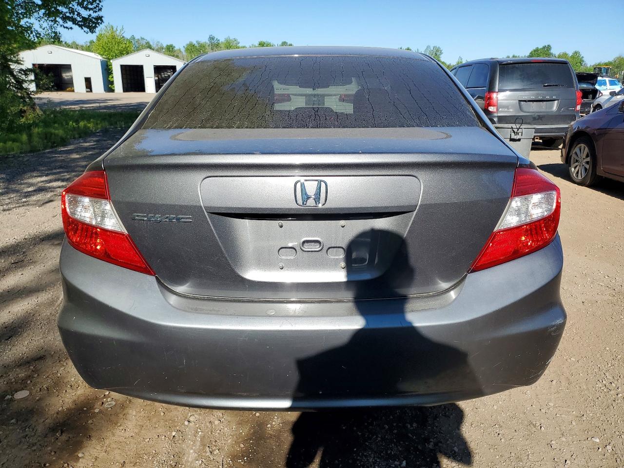 2012 Honda Civic Lx Gray vin: 2HGFB2F42CH100712