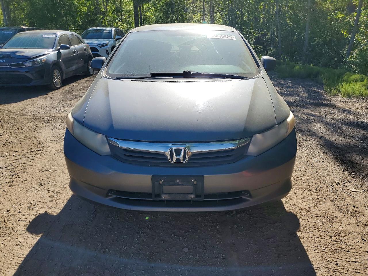 2012 Honda Civic Lx Gray vin: 2HGFB2F42CH100712
