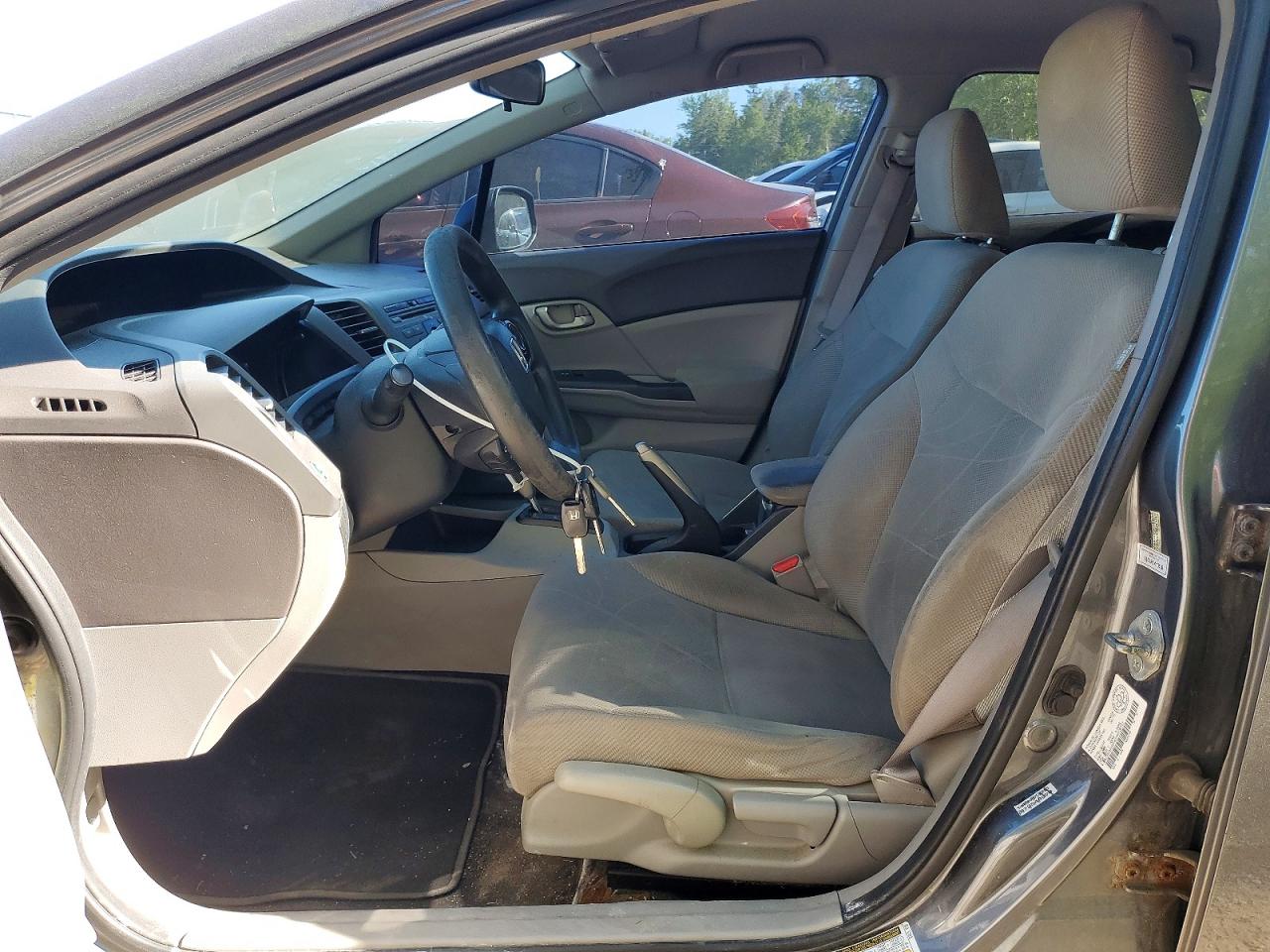 2012 Honda Civic Lx Gray vin: 2HGFB2F42CH100712