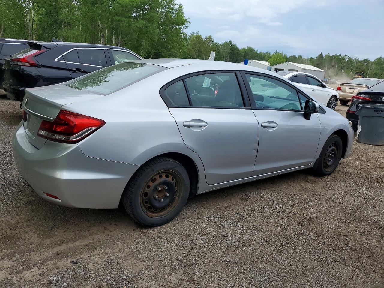 2014 Honda Civic Lx Silver vin: 2HGFB2F42EH020068