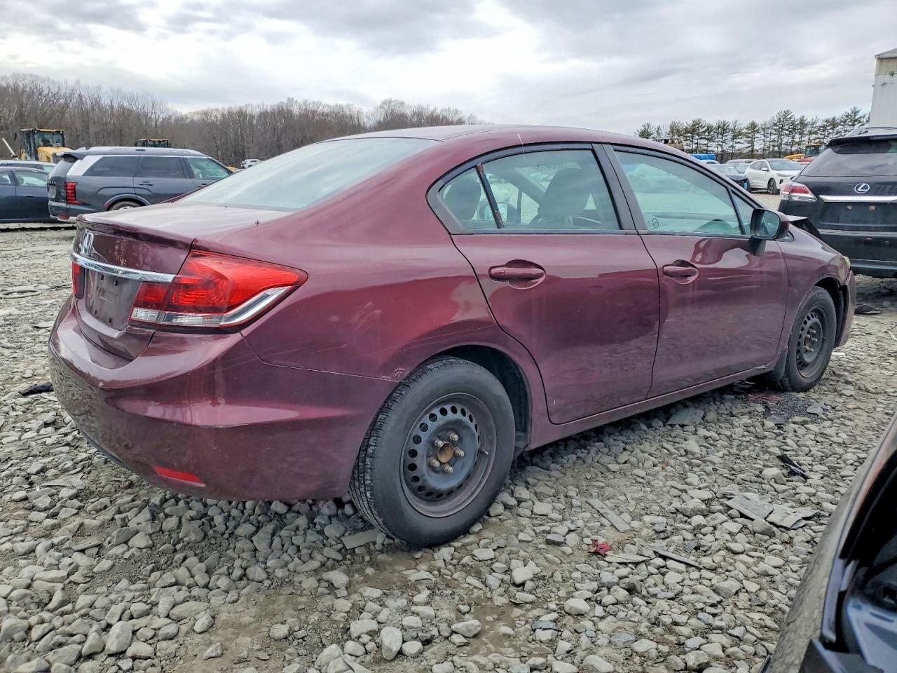 2014 Honda Civic Lx Maroon vin: 2HGFB2F42EH042233