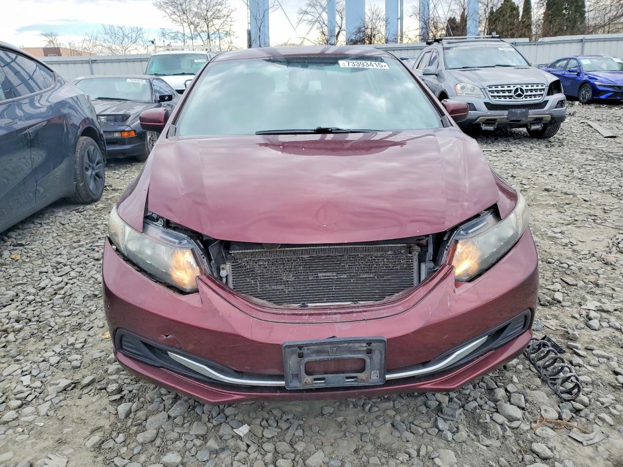 2014 Honda Civic Lx Maroon vin: 2HGFB2F42EH042233
