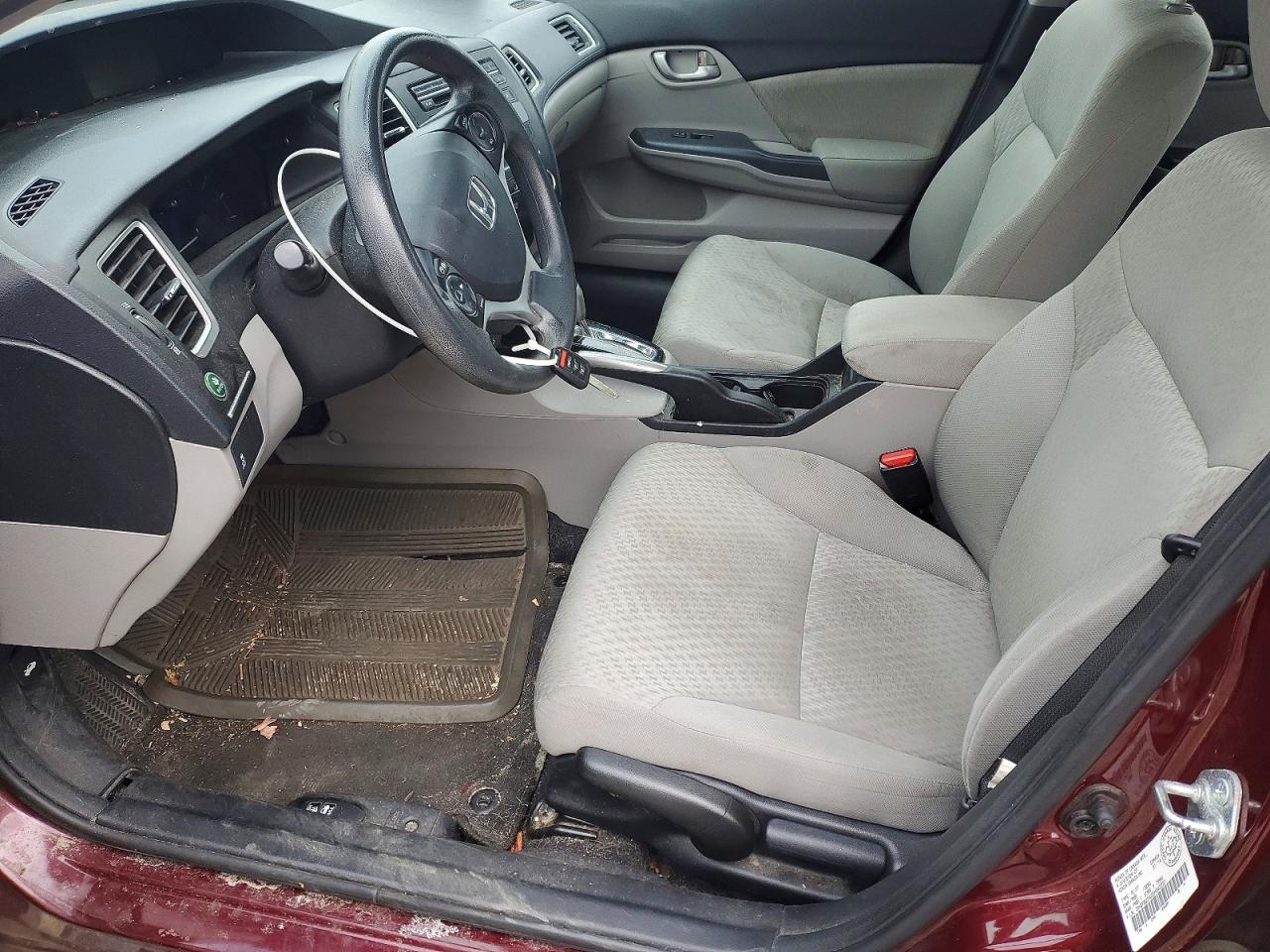 2014 Honda Civic Lx Maroon vin: 2HGFB2F42EH042233