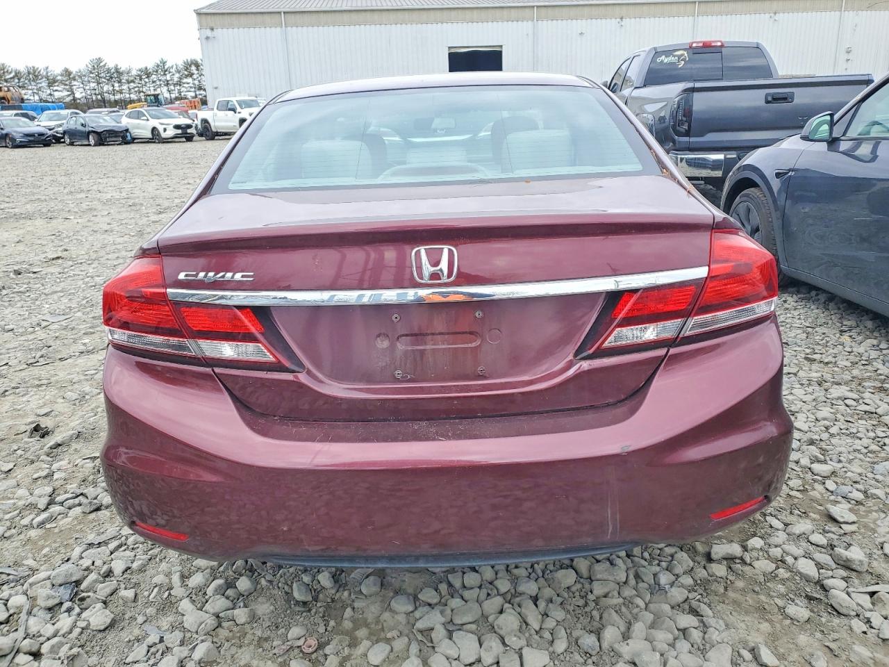 2014 Honda Civic Lx Maroon vin: 2HGFB2F42EH042233