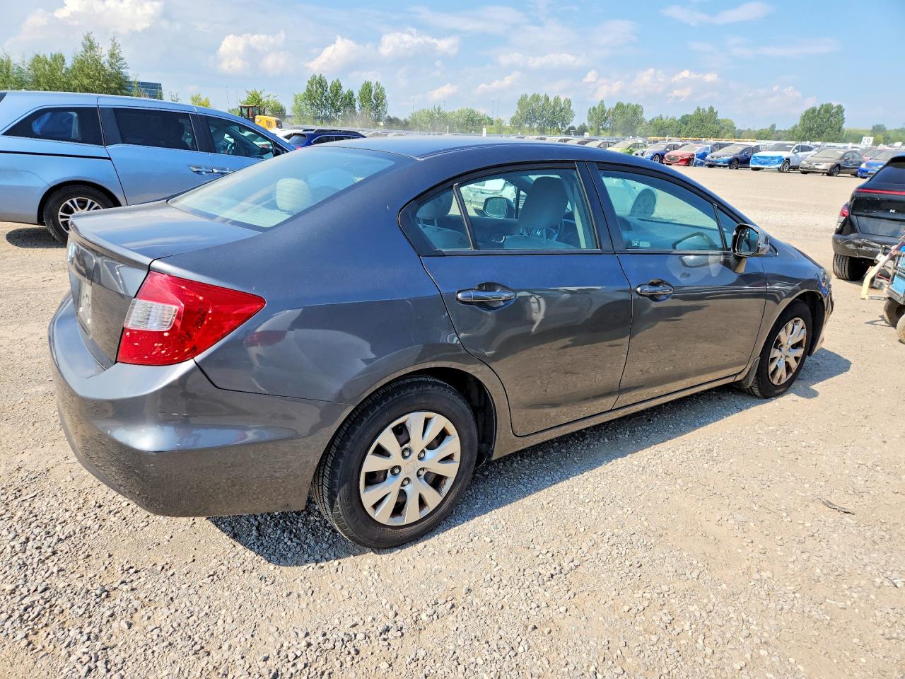 2012 Honda Civic Lx Gray vin: 2HGFB2F43CH025647