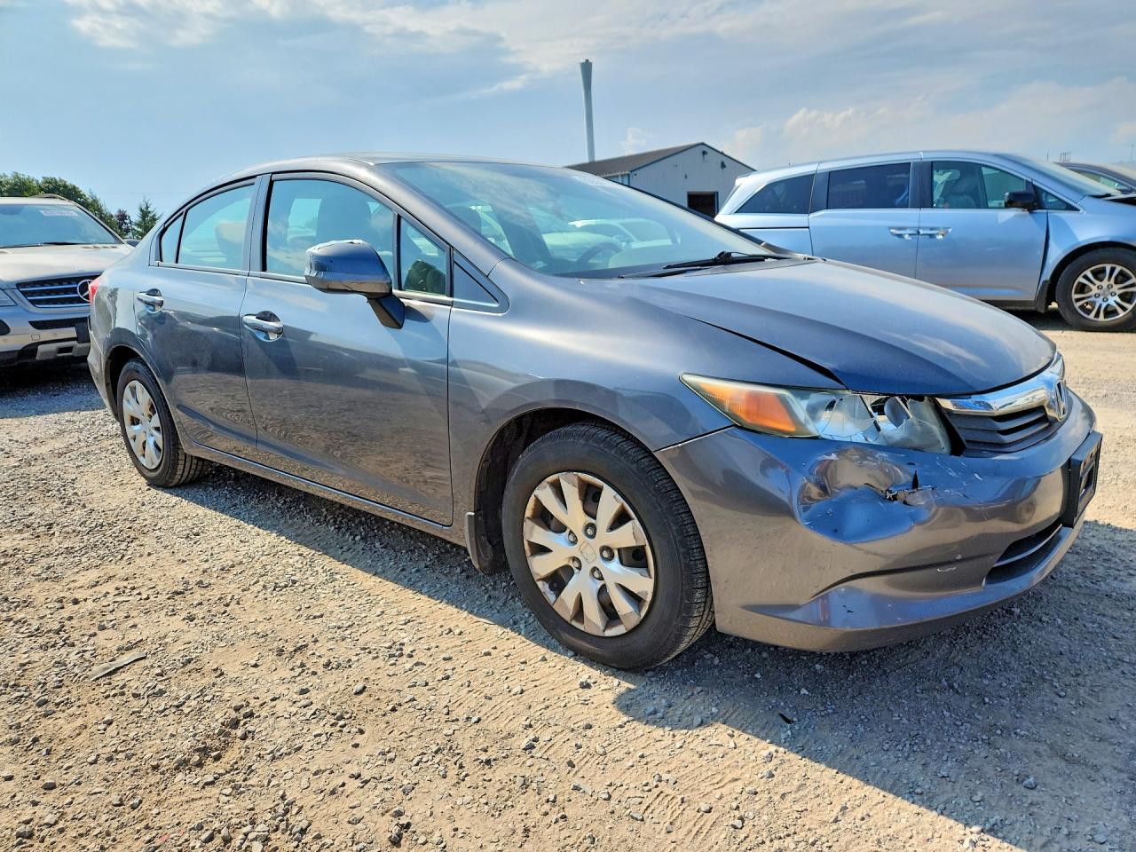 2012 Honda Civic Lx Gray vin: 2HGFB2F43CH025647