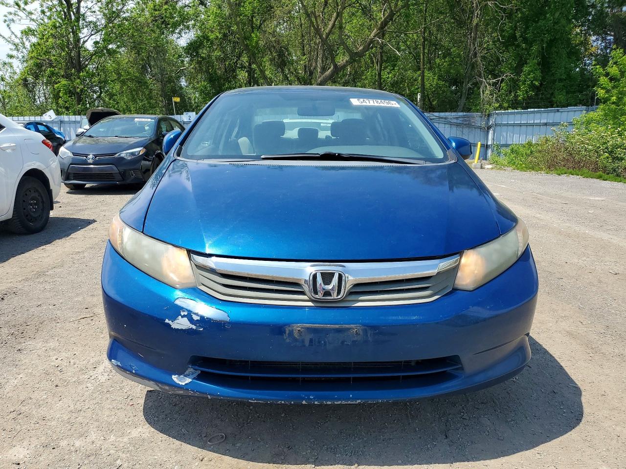 2012 Honda Civic Lx Blue vin: 2HGFB2F43CH031769