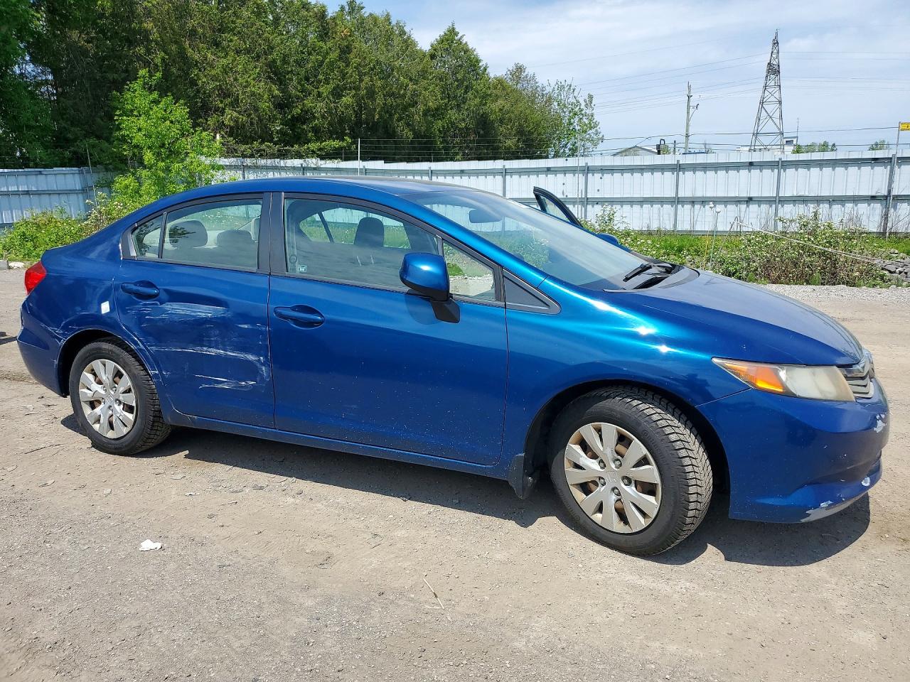 2012 Honda Civic Lx Blue vin: 2HGFB2F43CH031769