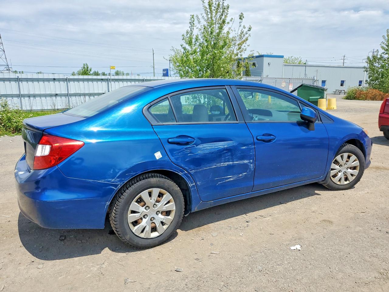 2012 Honda Civic Lx Blue vin: 2HGFB2F43CH031769
