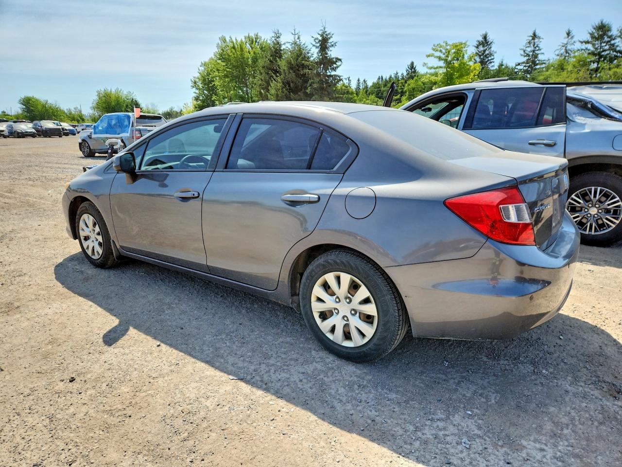 2012 Honda Civic Lx Gray vin: 2HGFB2F43CH047194