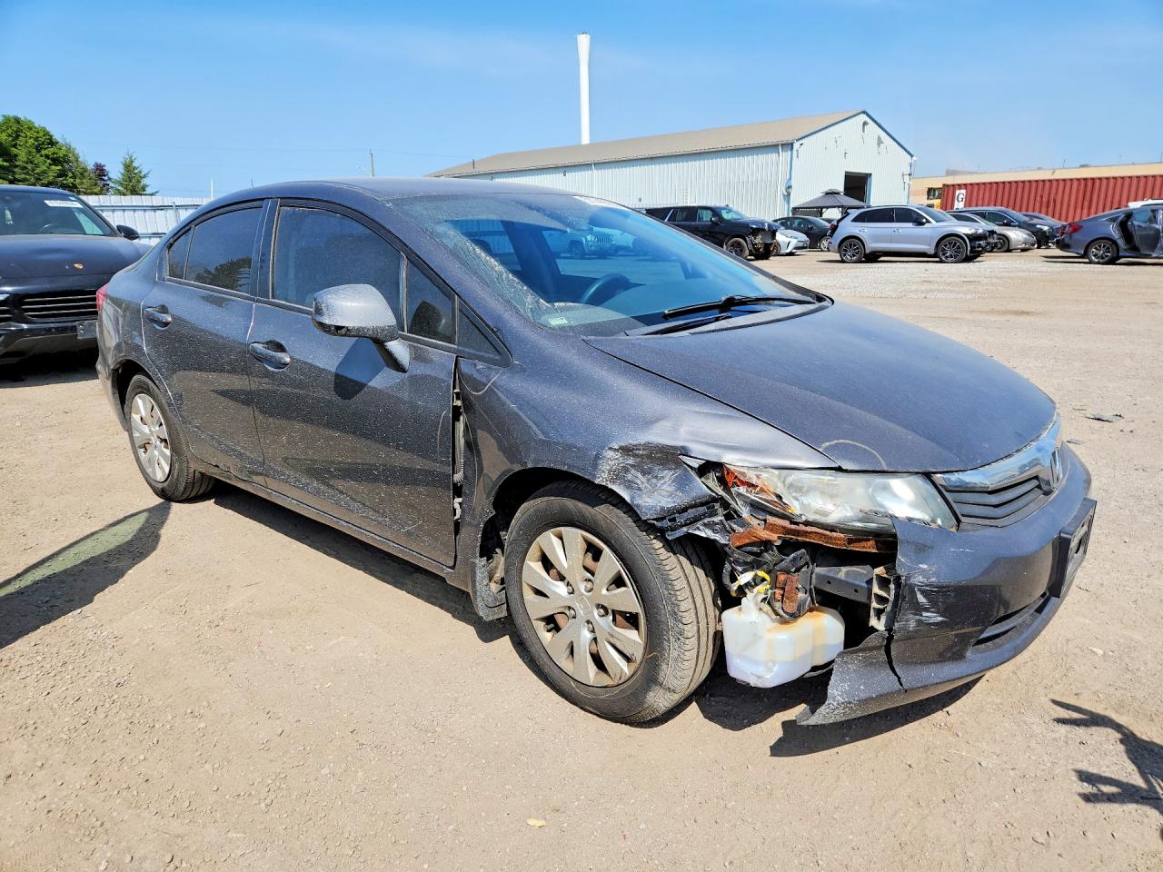 2012 Honda Civic Lx Gray vin: 2HGFB2F43CH047194