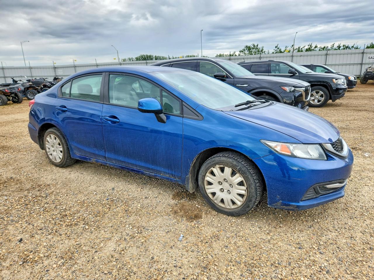 2013 Honda Civic Lx Blue vin: 2HGFB2F43DH004752
