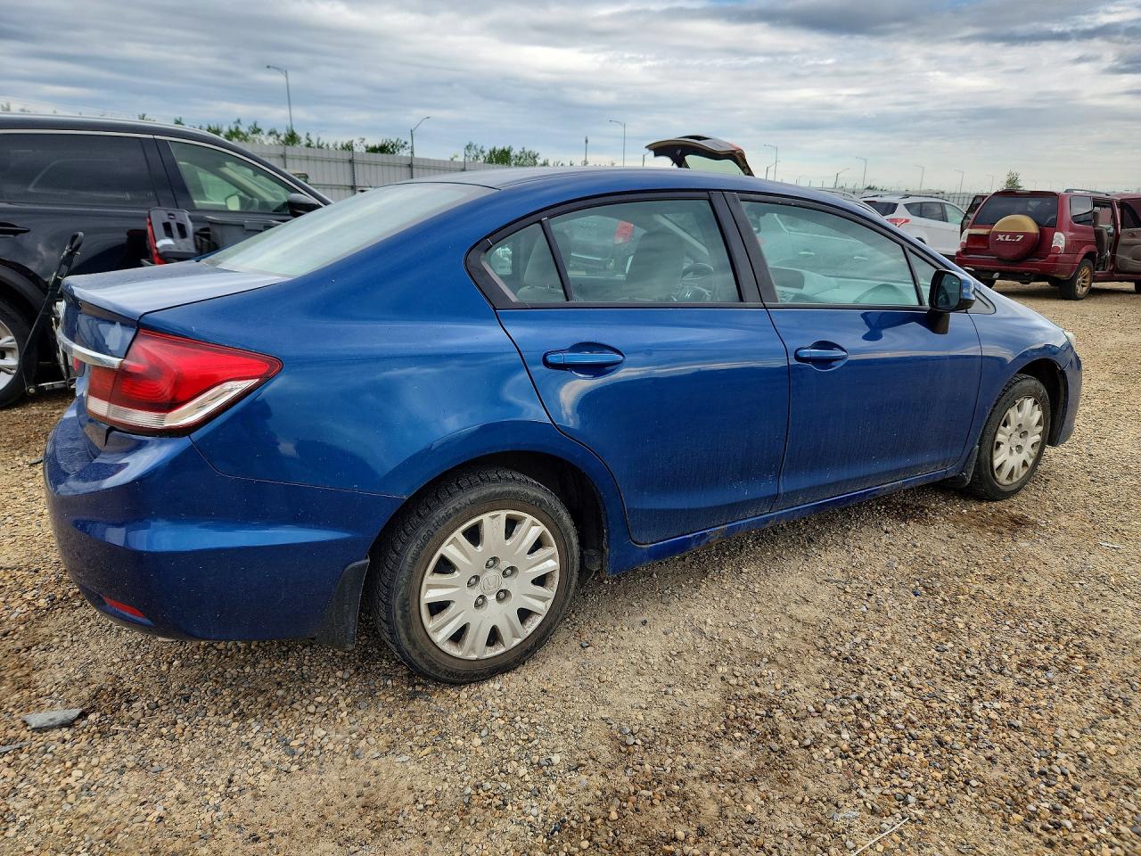 2013 Honda Civic Lx Blue vin: 2HGFB2F43DH004752