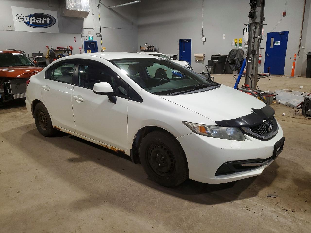 2013 Honda Civic Lx White vin: 2HGFB2F43DH109565