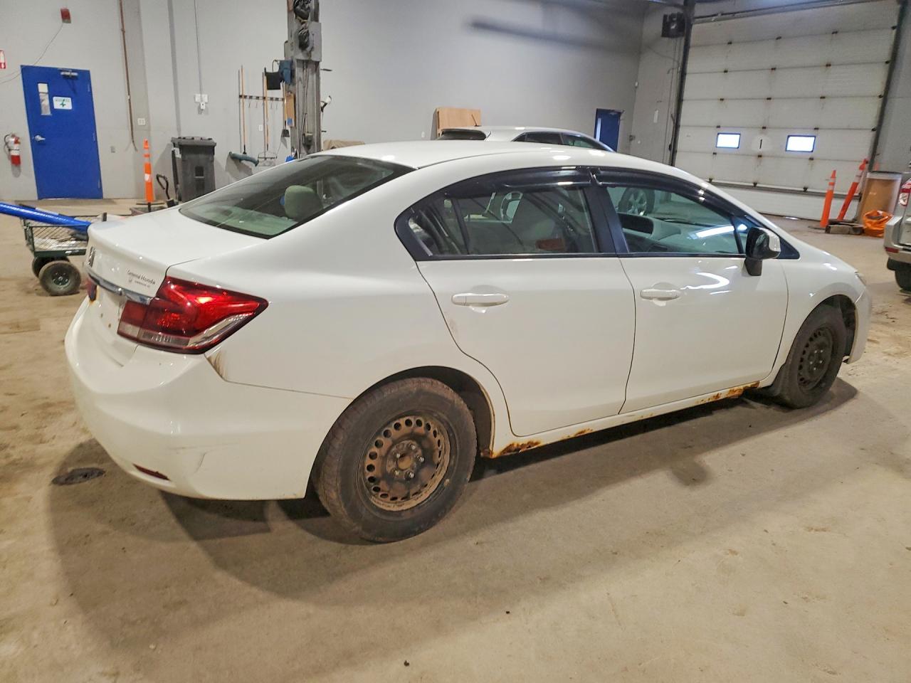2013 Honda Civic Lx White vin: 2HGFB2F43DH109565