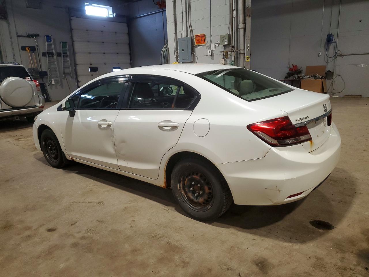 2013 Honda Civic Lx White vin: 2HGFB2F43DH109565