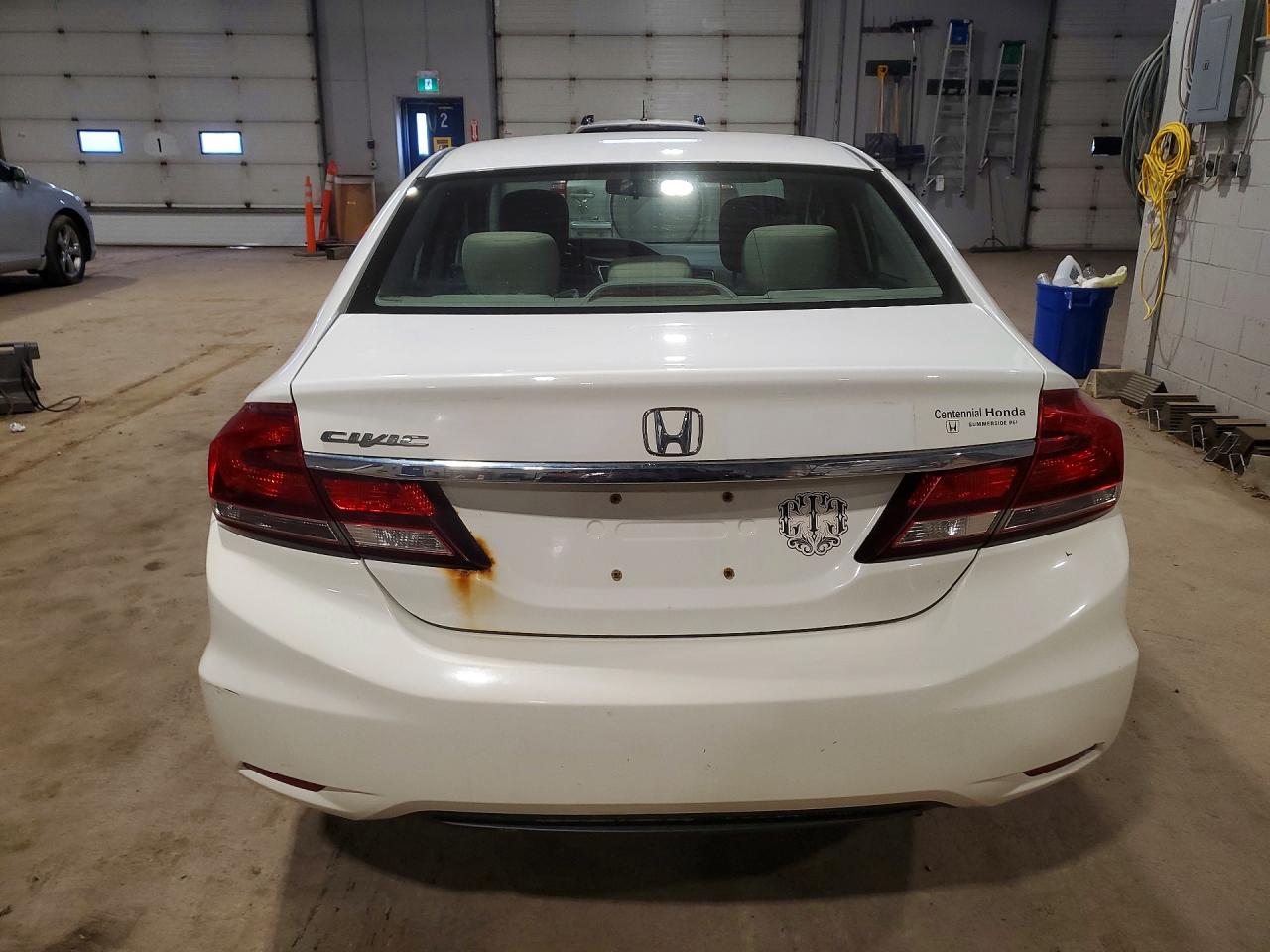 2013 Honda Civic Lx White vin: 2HGFB2F43DH109565