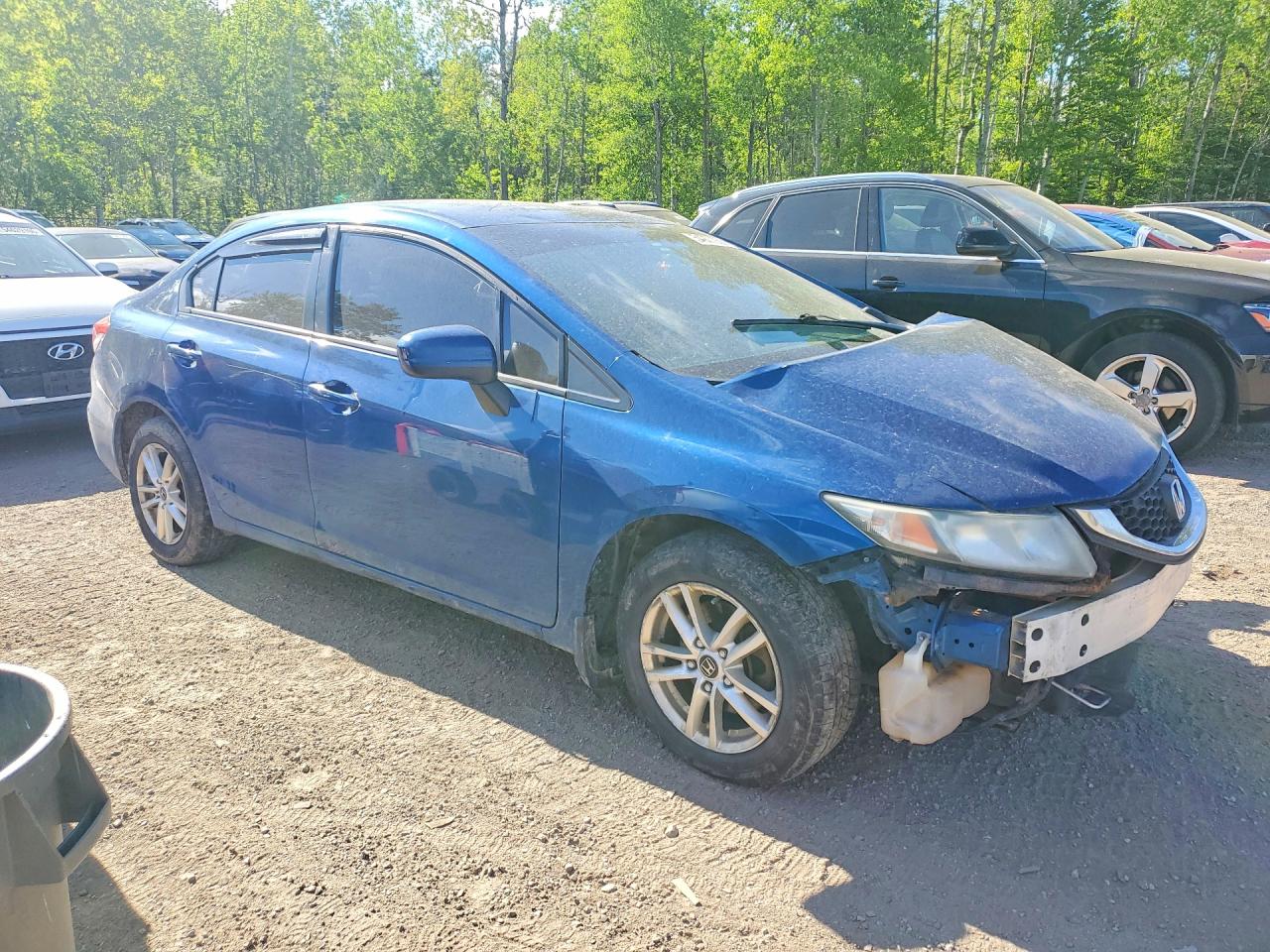 2015 Honda Civic Lx Синий vin: 2HGFB2F43FH043344
