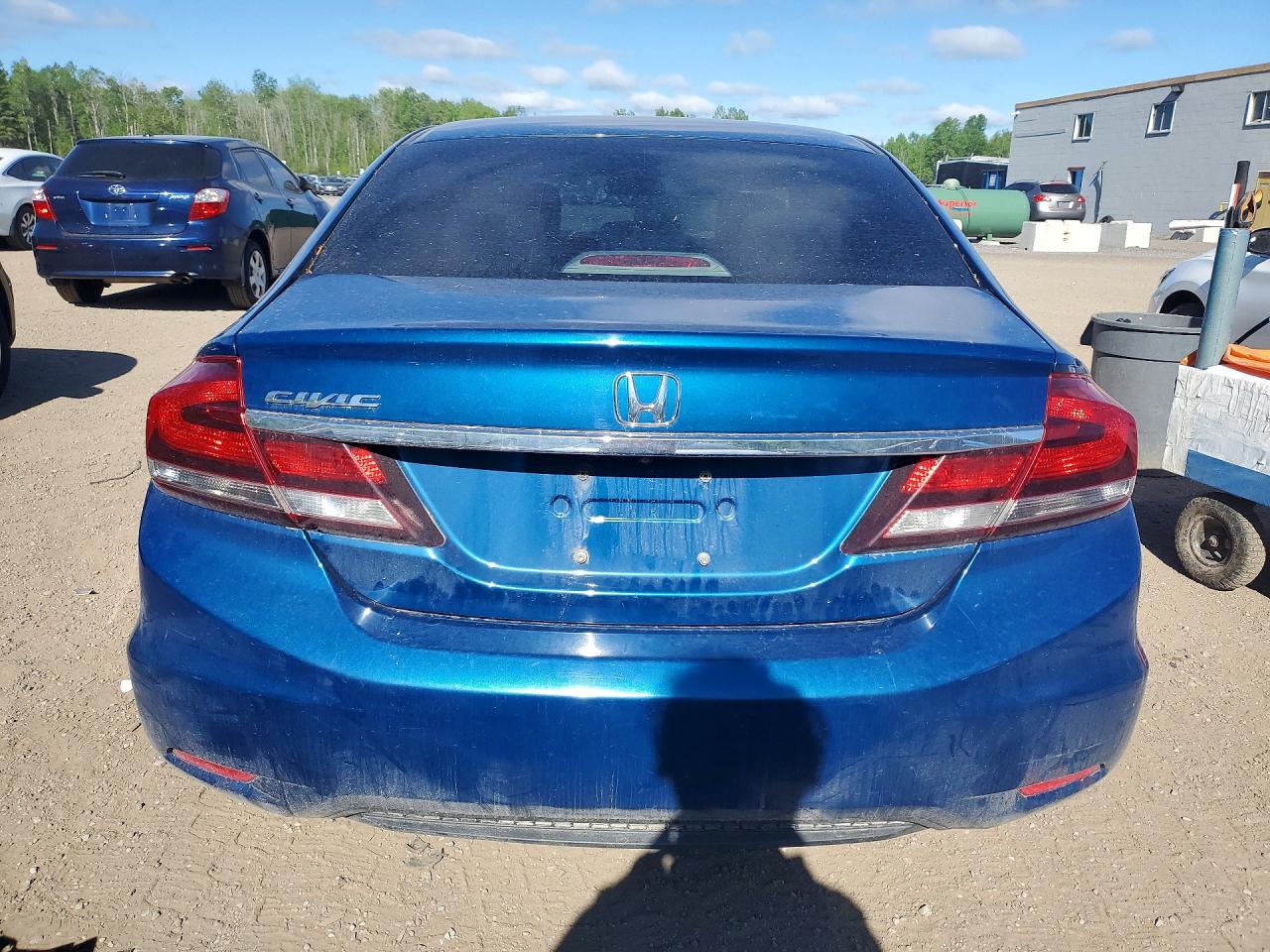 2015 Honda Civic Lx Синий vin: 2HGFB2F43FH043344