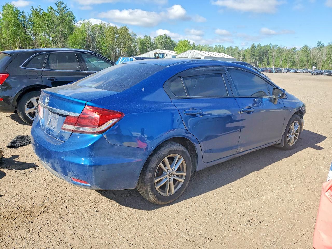2015 Honda Civic Lx Синий vin: 2HGFB2F43FH043344