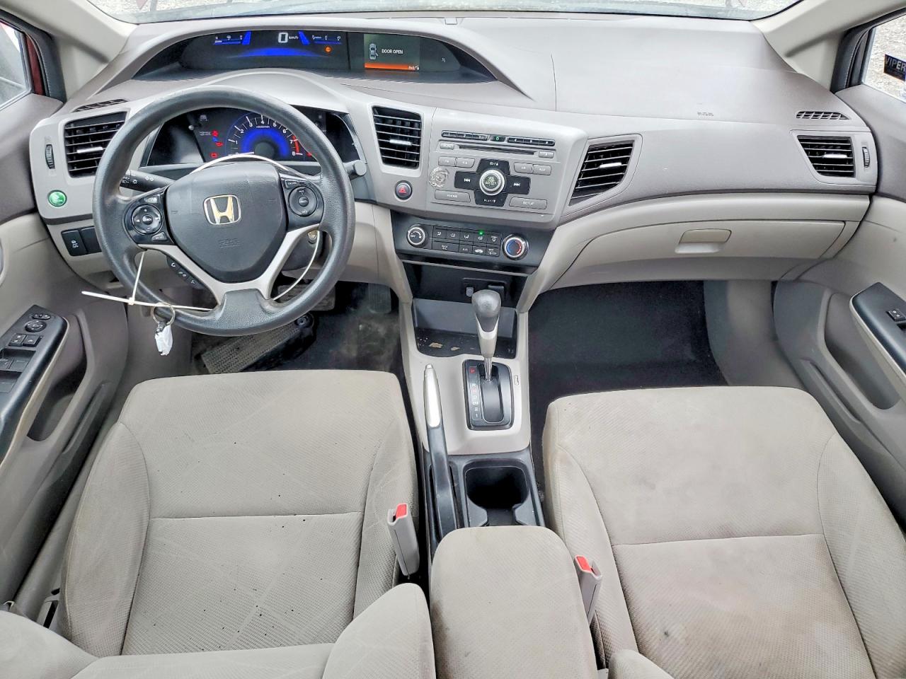 2012 Honda Civic Lx Red vin: 2HGFB2F44CH036608