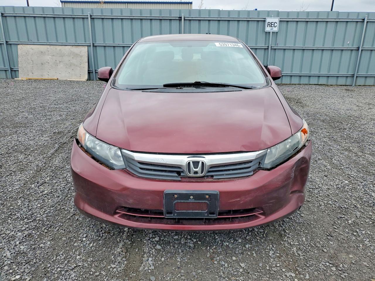 2012 Honda Civic Lx Red vin: 2HGFB2F44CH036608