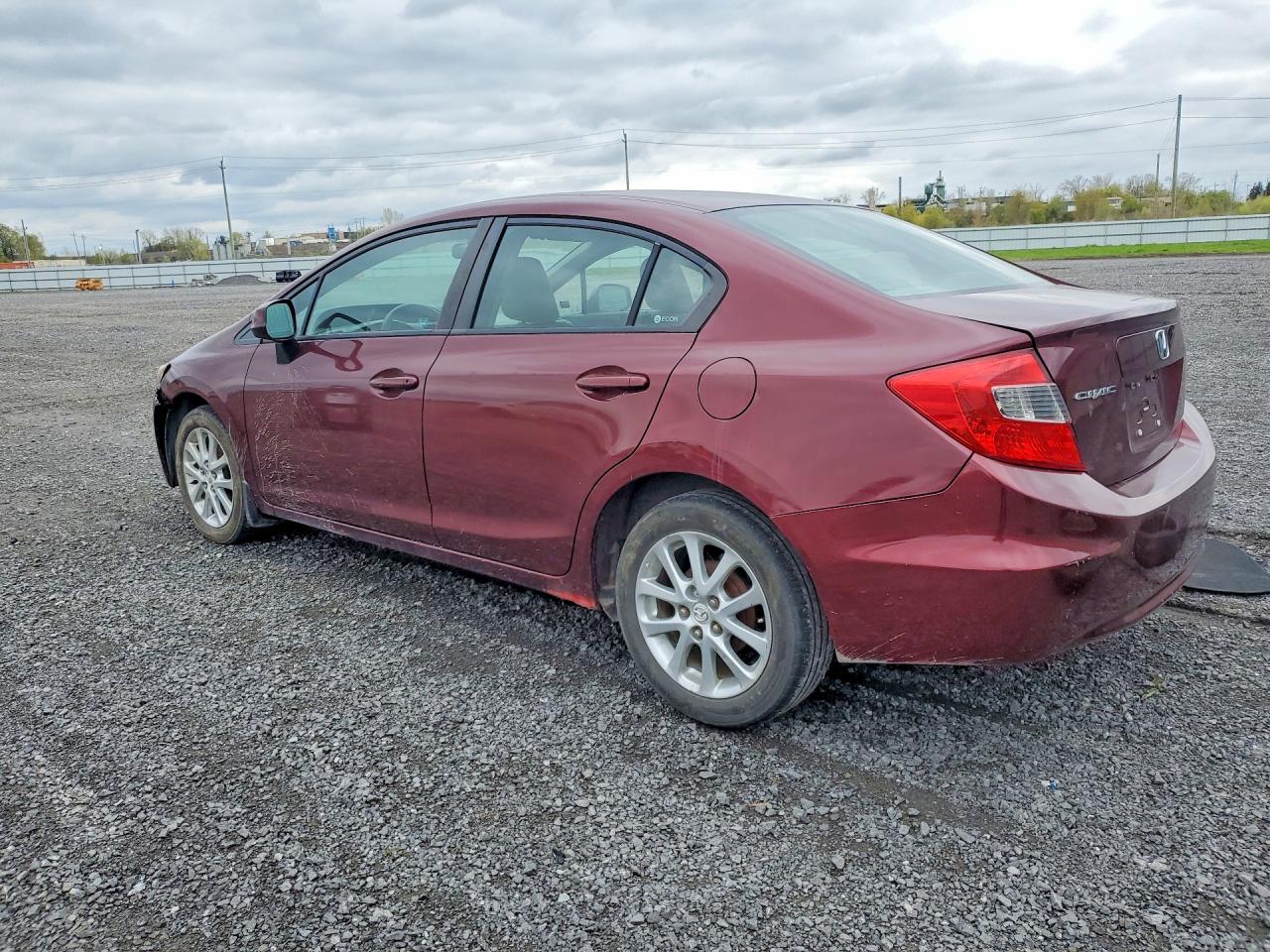 2012 Honda Civic Lx Red vin: 2HGFB2F44CH036608