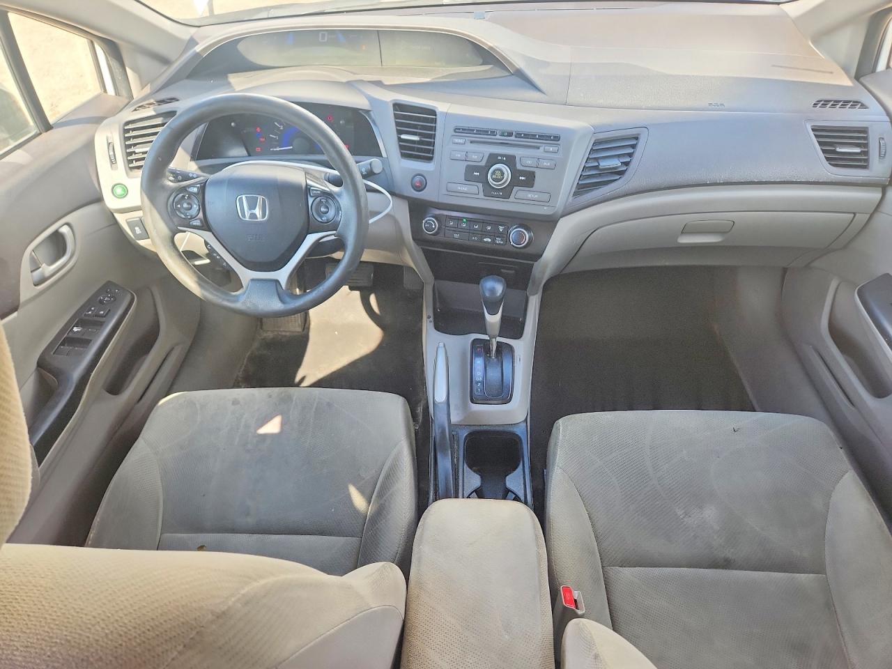 2012 Honda Civic Lx White vin: 2HGFB2F44CH063128