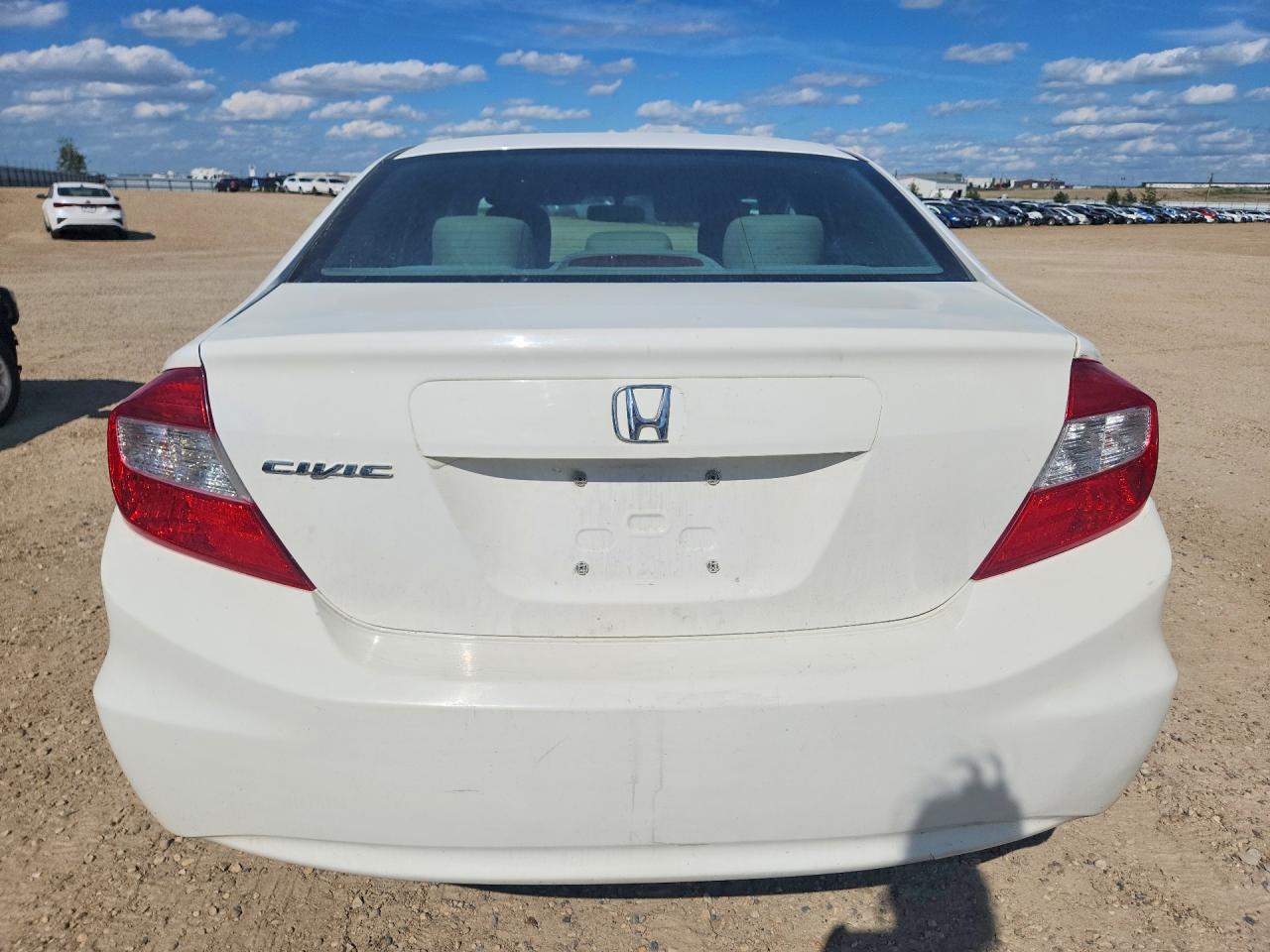 2012 Honda Civic Lx White vin: 2HGFB2F44CH063128