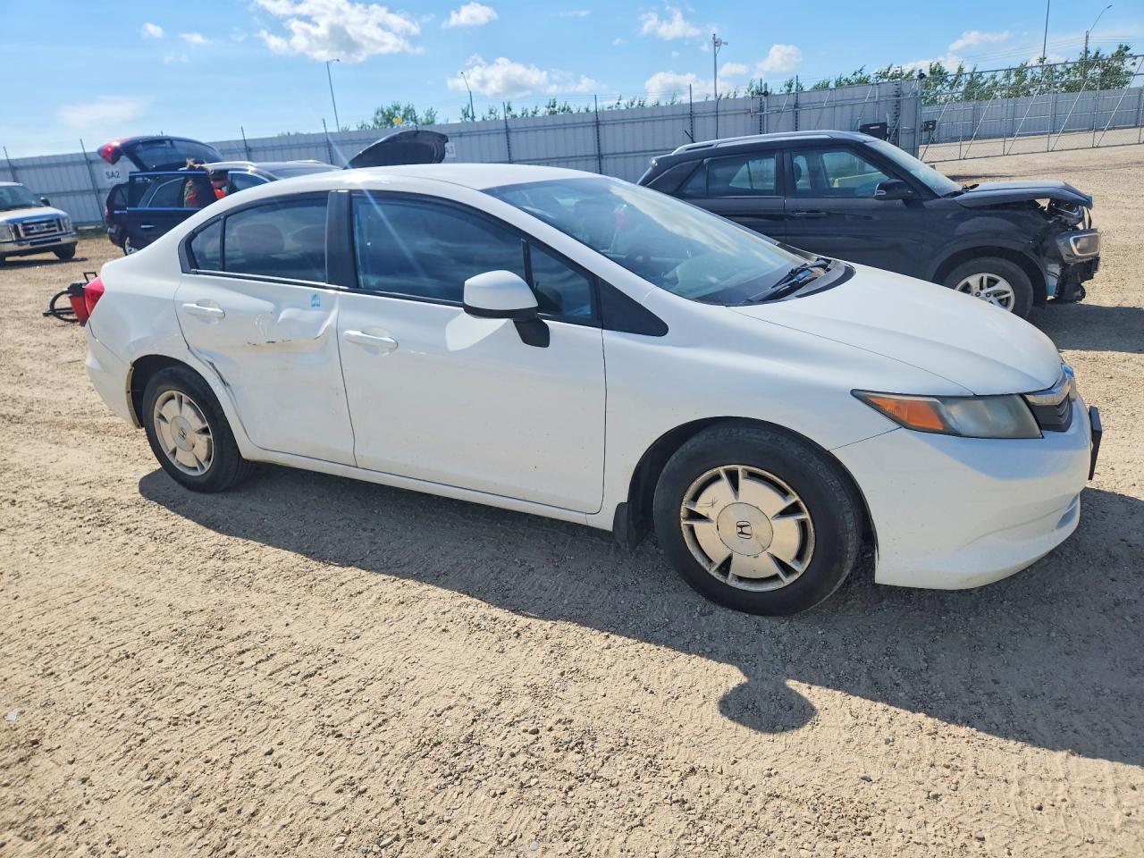 2012 Honda Civic Lx White vin: 2HGFB2F44CH063128