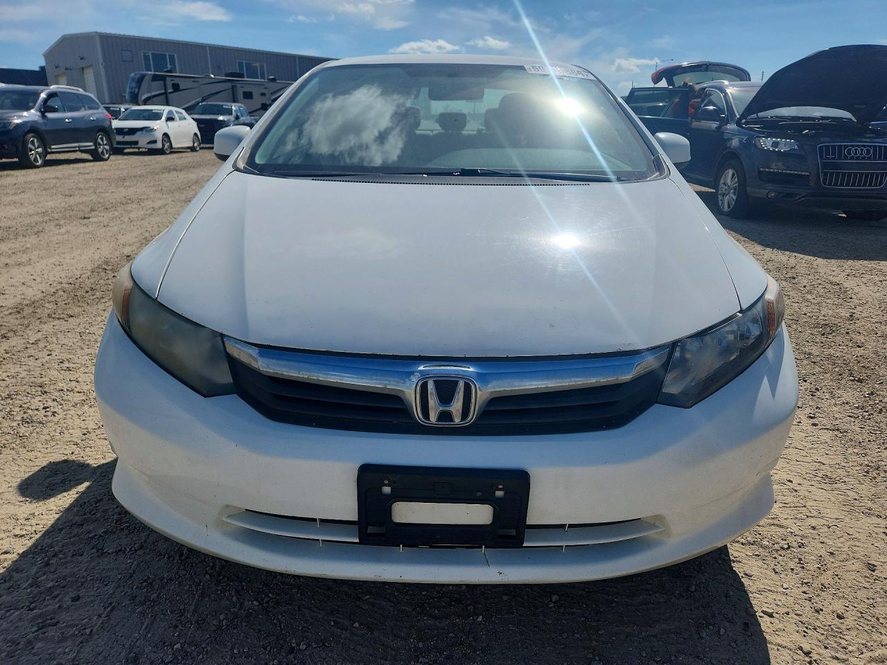 2012 Honda Civic Lx White vin: 2HGFB2F44CH063128