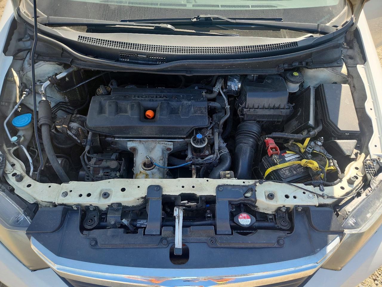 2012 Honda Civic Lx White vin: 2HGFB2F44CH063128