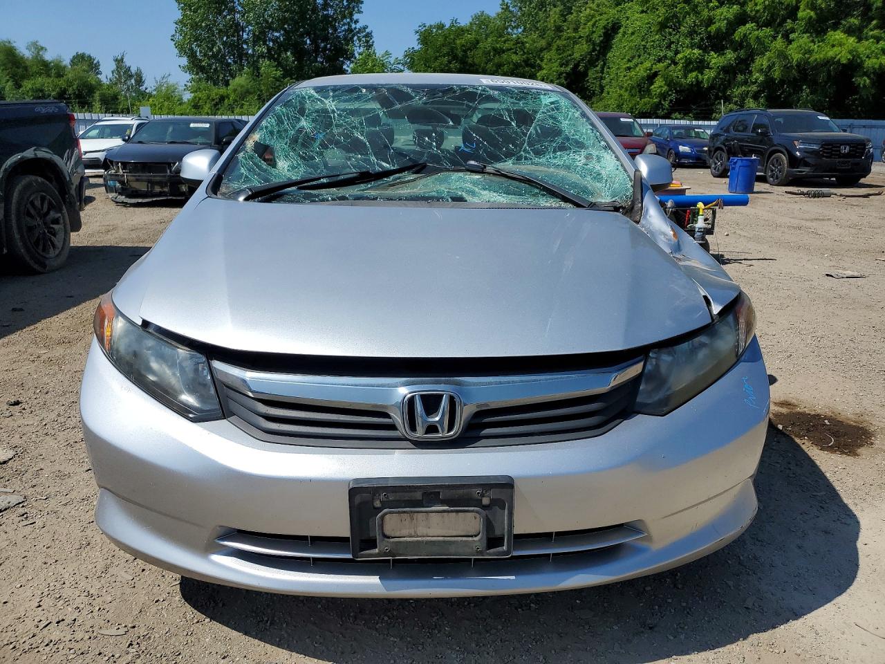 2012 Honda Civic Lx Silver vin: 2HGFB2F44CH117592