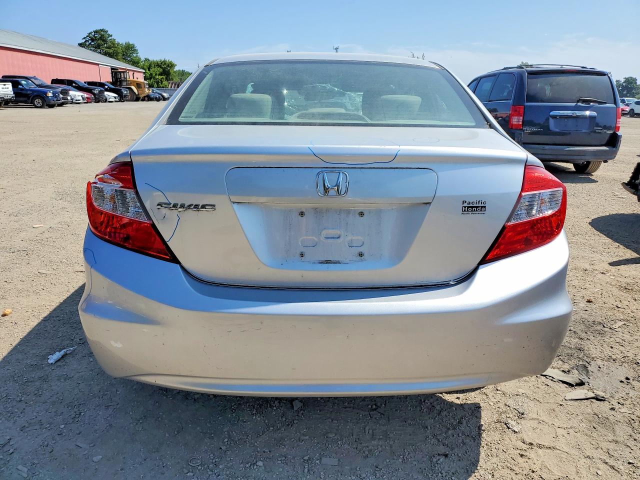 2012 Honda Civic Lx Silver vin: 2HGFB2F44CH117592