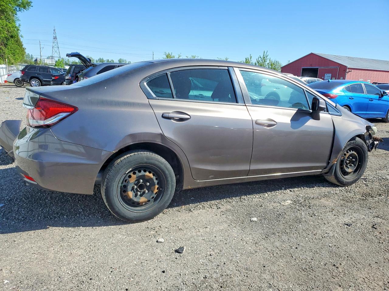 2013 Honda Civic Lx Gray vin: 2HGFB2F44DH002914