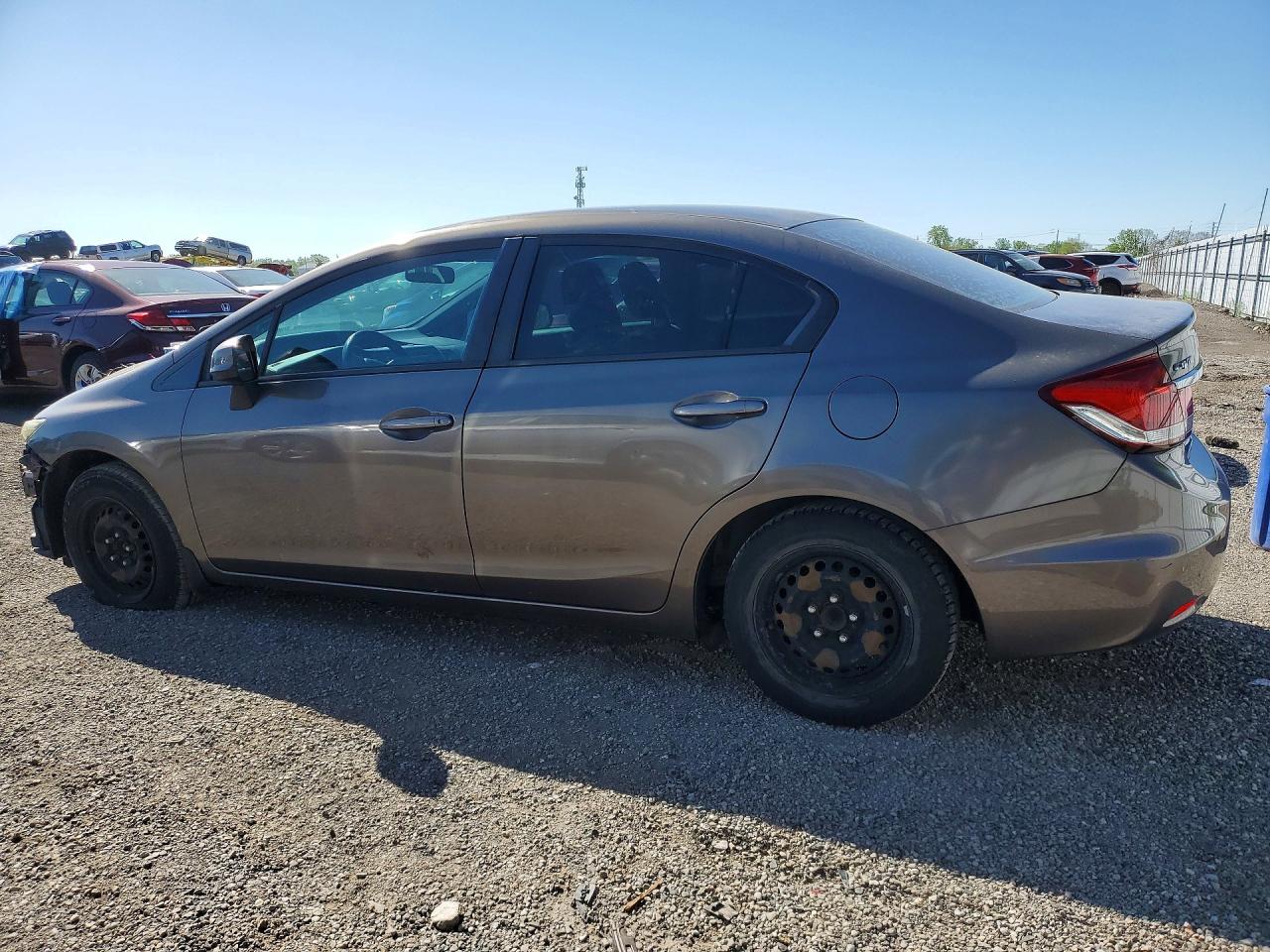 2013 Honda Civic Lx Gray vin: 2HGFB2F44DH002914