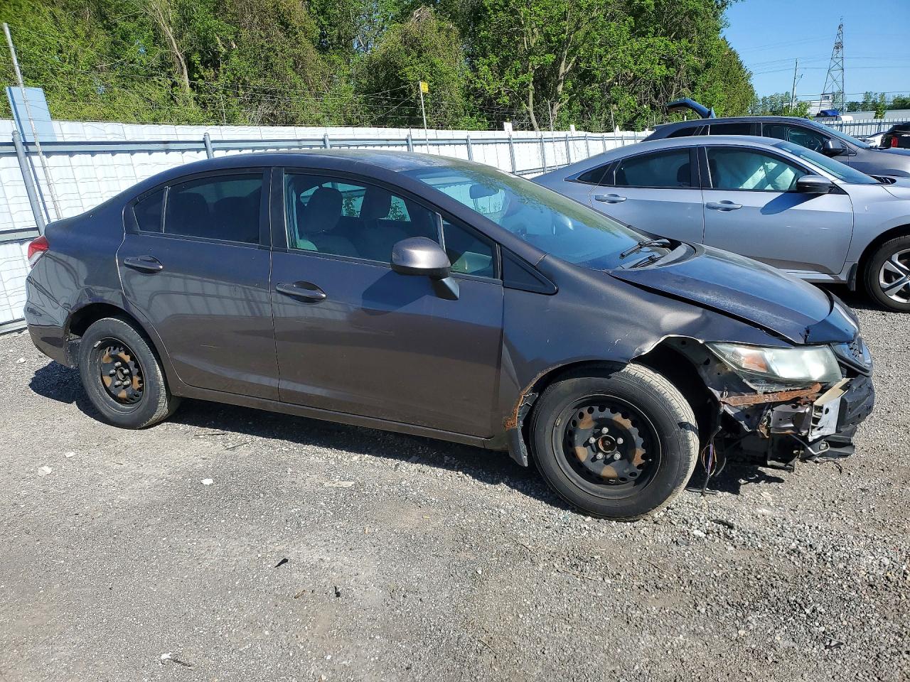 2013 Honda Civic Lx Gray vin: 2HGFB2F44DH002914