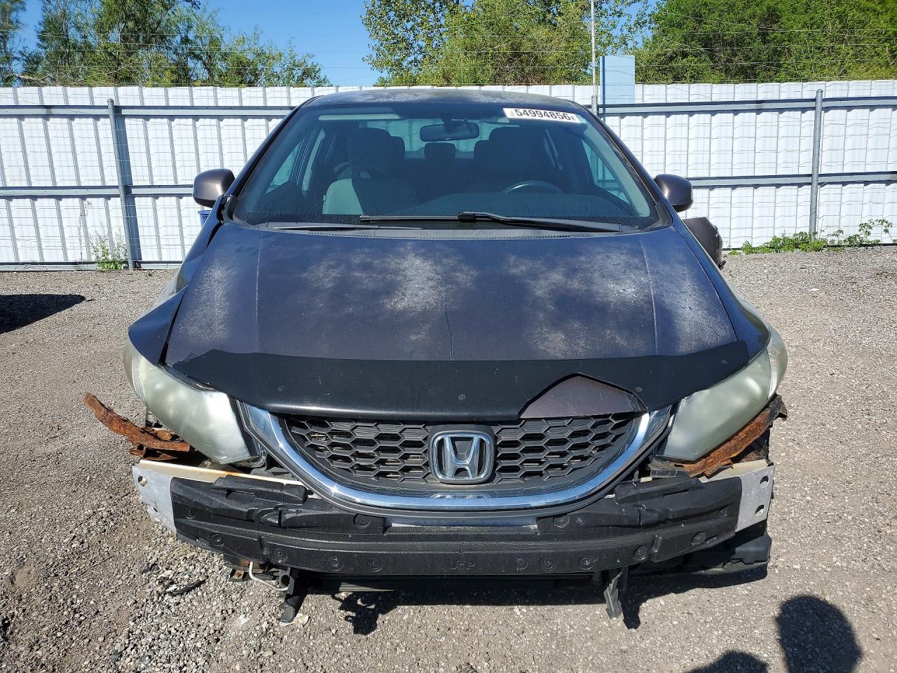 2013 Honda Civic Lx Gray vin: 2HGFB2F44DH002914