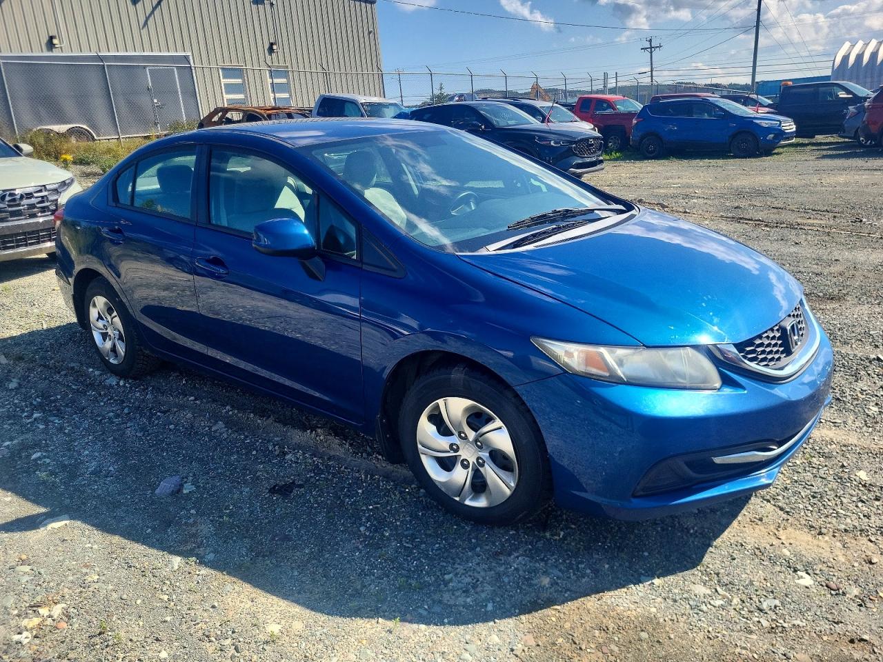 2013 Honda Civic Lx Blue vin: 2HGFB2F44DH012777