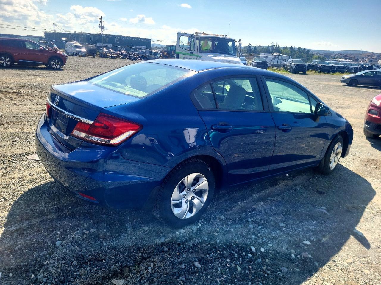 2013 Honda Civic Lx Blue vin: 2HGFB2F44DH012777