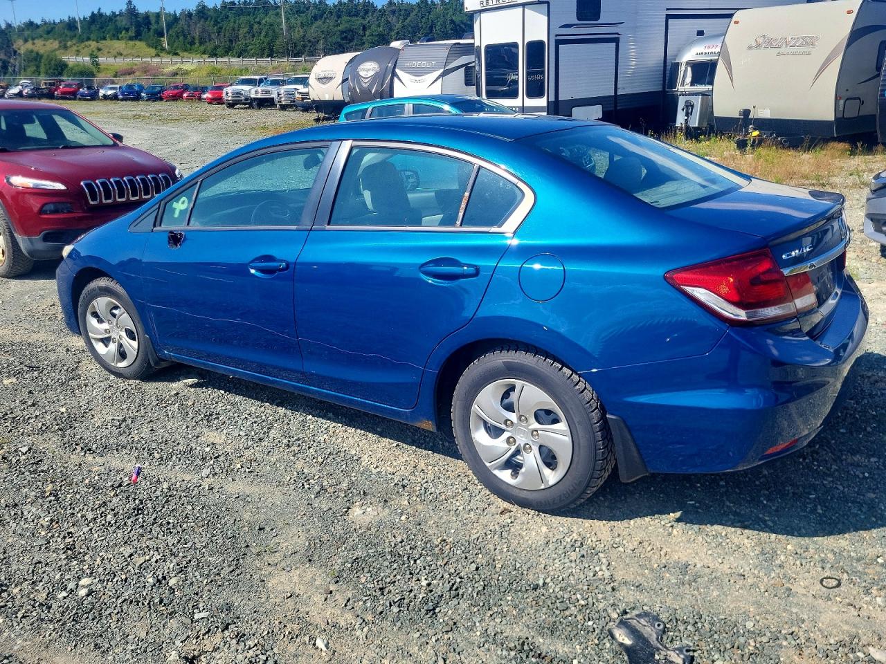 2013 Honda Civic Lx Blue vin: 2HGFB2F44DH012777