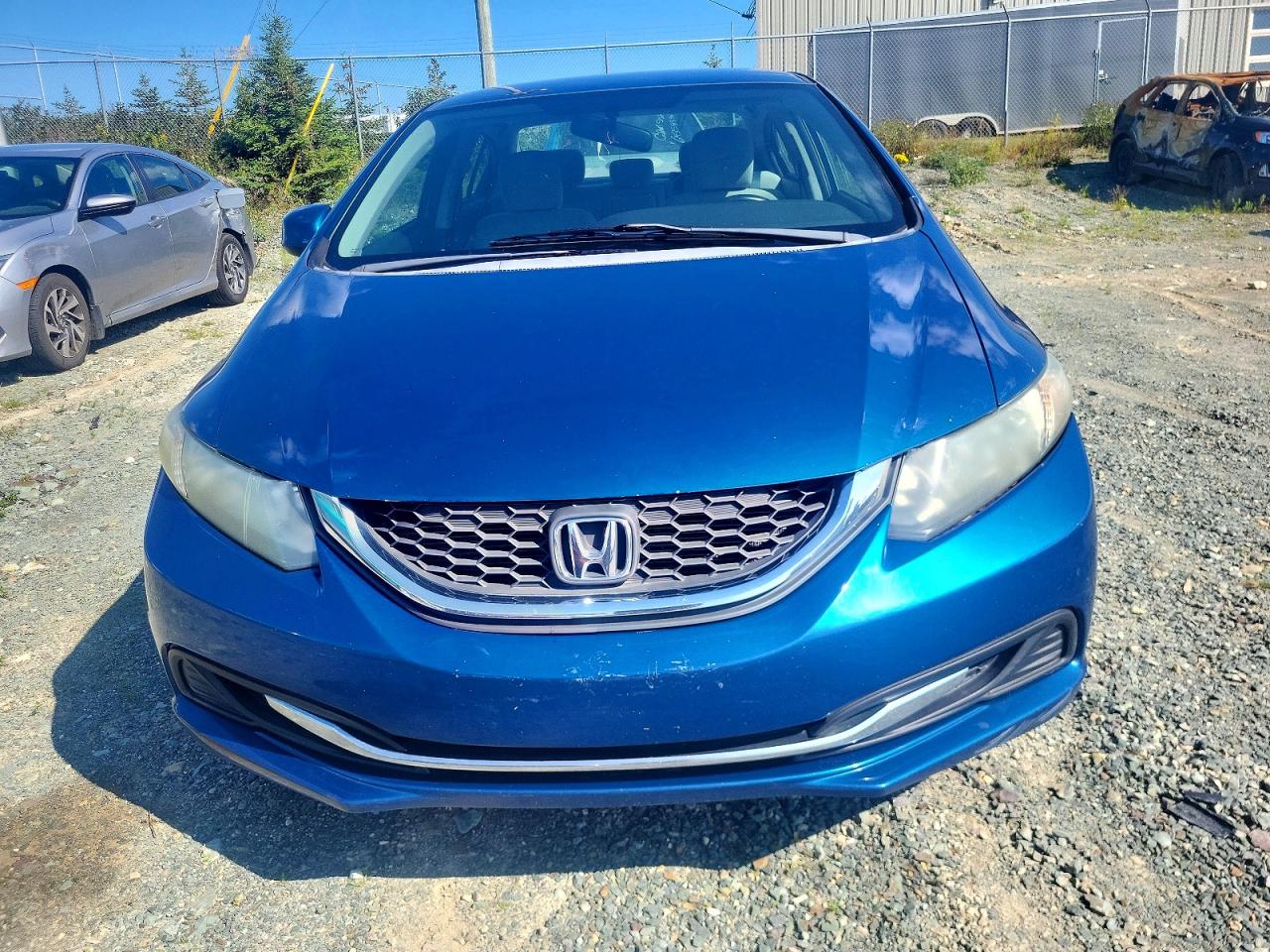 2013 Honda Civic Lx Blue vin: 2HGFB2F44DH012777