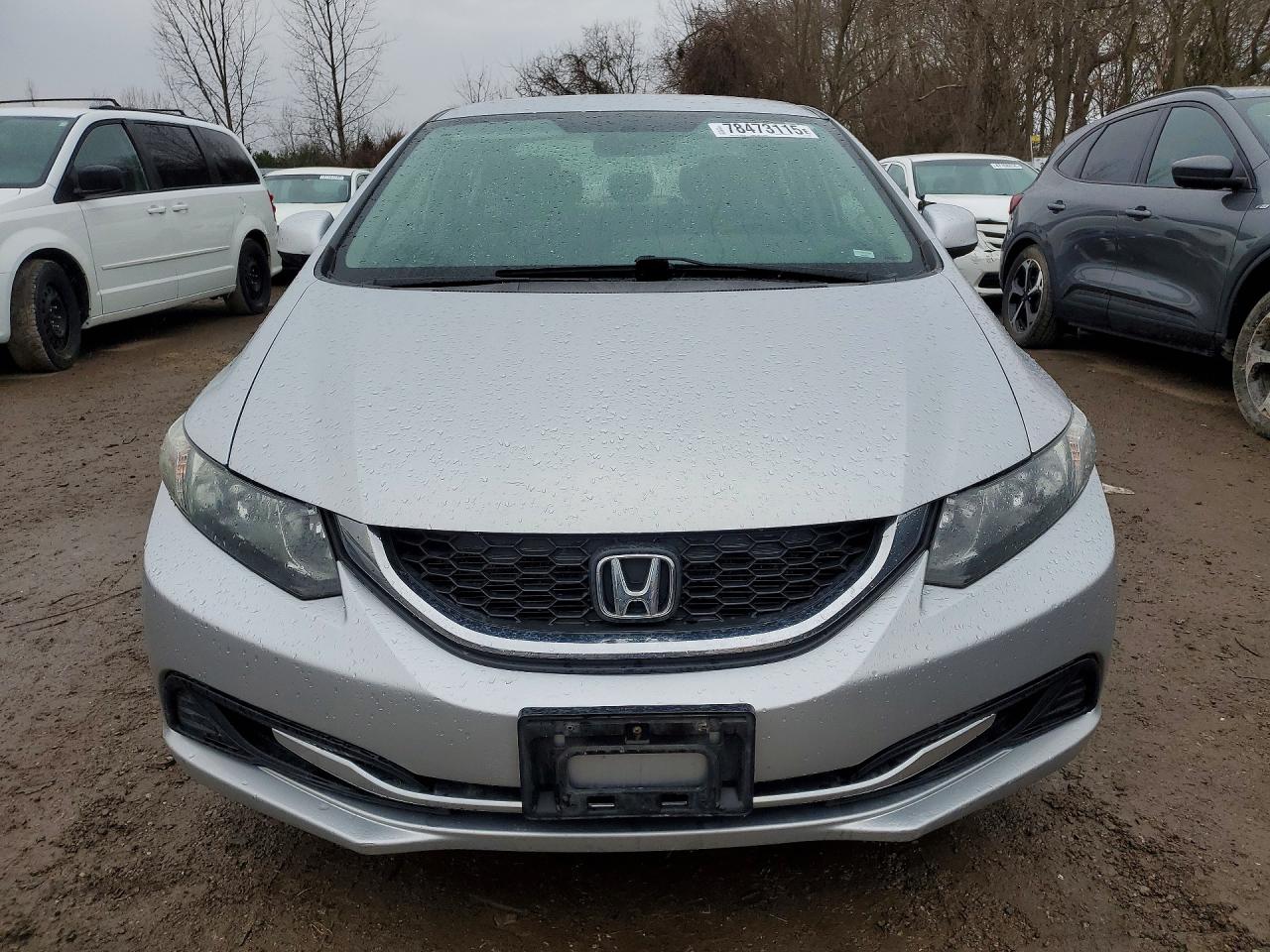 2013 Honda Civic Lx Silver vin: 2HGFB2F44DH023360